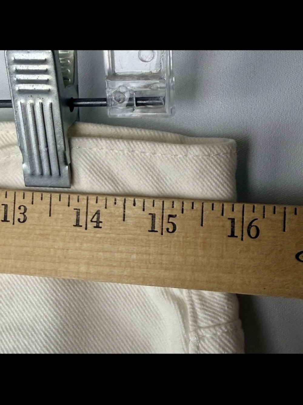 Gap High Rise Barrel Jeans White 8 short - Picture 3 of 6